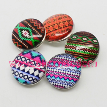 New design bohemia style glass snap buttons jewelry
