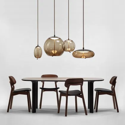 Scandinavian Post Modern Pendant Lights: Nordic Design Decor Glass Luminaire