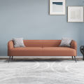 Leather art sofa small apartment Nordic modern double