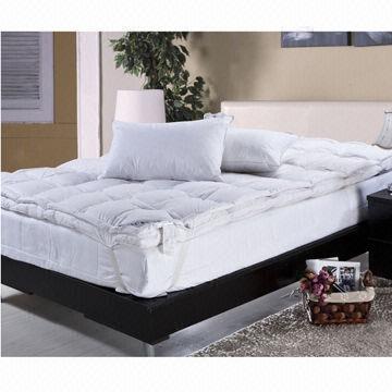 Mattress top or protector with 2 to 4cm feather filling, to EU/USA markets, size could be ordered