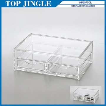 Useful transparent Two Drawers Decoration Organizer