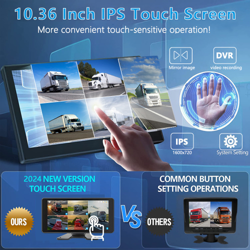 10.36 inch 5 channel Vehicle monitoring system BSD/ADAS