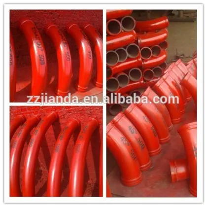 Zoomlion concrete pump parts flap elbow, Zoomlion bend pipe