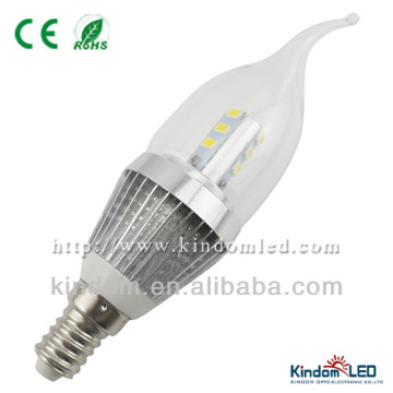 E27/E14/B22 clear LED candle bulb 5W 410lm