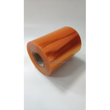 Material de embalaje primario de la hoja de PVC de color naranja