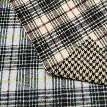 Woolen double face tartan design fabric