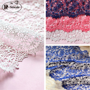 DIY Navy Water Soluble Lace Fabric Bilateral Embroidery Decoration Garment Accessories Thin wire Lace Trim 23CM Width RS1680