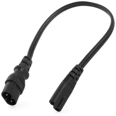 IEC 320 male to female c7 to c8 power extension cord