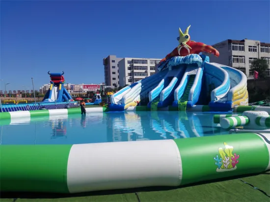 Commercial Adult Waterslide giant bouncy castle inflatable swimming pool water slide