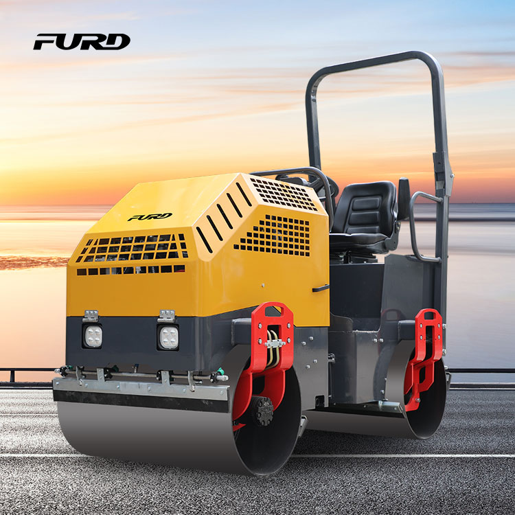 Chinese popular double drum vibratory 1.8ton road roller