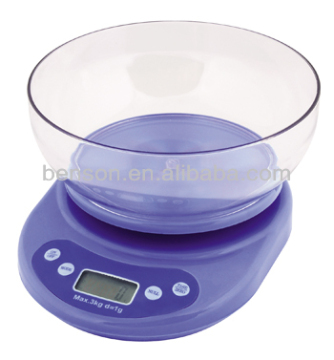 BS-KE-1 5kg Cheap digital Kitchen Scale with bowl