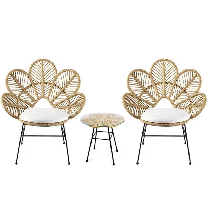 outdoor steel rattan garden chair