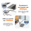 Thunderbolt4 Dock USB C yerleştirme istasyonu