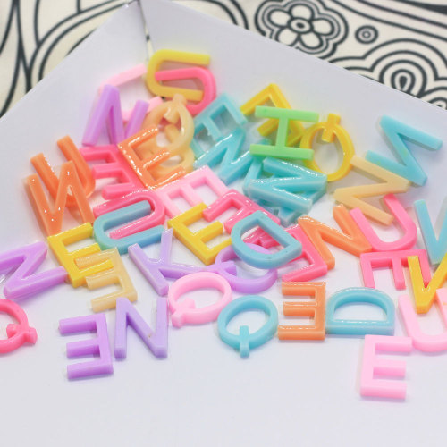 Varie perline con lettere Charms con retro piatto Mini cabochon Artigianato fatto a mano Decorazione perline Slime Spacer Decorazione giocattolo fai da te