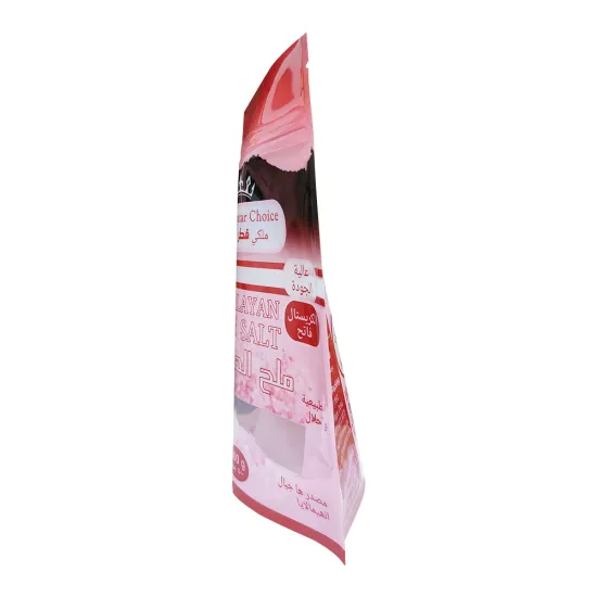 customized plastic stand up salt bag