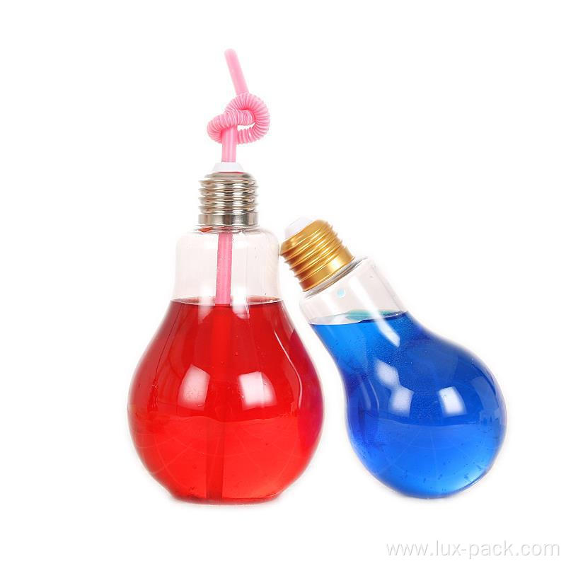 Hot Sale Plastic Juice PET Bottles Bulb Shape