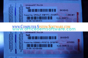 High Quality Coa Label For Windows 7 Pro Dell Pink With Original Oem Product Key Sticker