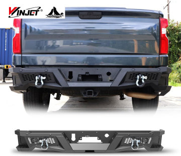 Square Edge Full Width Wrap Corner 2 Shackles Spare Tire Carrier Steel Rear Bumper