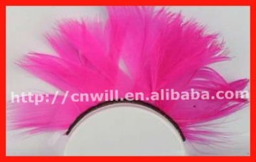 Fashion Feather Eyelash Hot Pink Feather Eyelashes Colorful Eyelashes