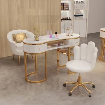 Luxury Nail Salon Furniture: Feng Sheng Manicure Table and Chair Set for Professional Salons