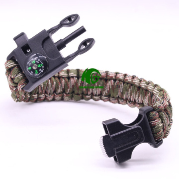 Custom Emergency 550 Rope Survival Gear for Camping and Wrist Flints