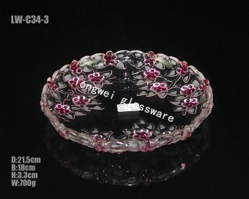 Beautiful Glass Fruit Plate (LW-C34-3)