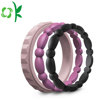 Latest Design Colorful Bead Unique Silicone Finger Ring