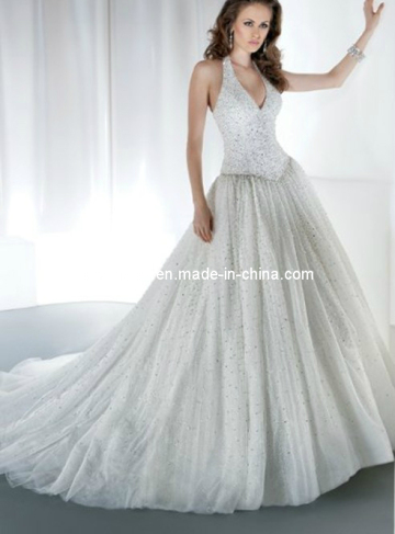 Halter Wedding Gown (W35149)