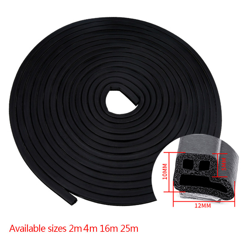 Car Door Seal Strips Auto Soundproofing Sealing Rubber Stickers Cars Seals Sound Insulation Universal Interior Auto Accessories