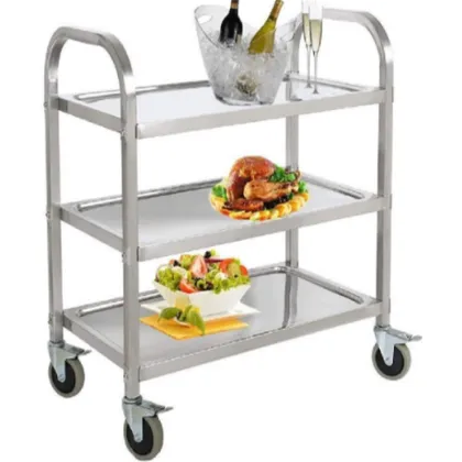 Winco Suc-30 3-Tier Stainless Steel Trolley