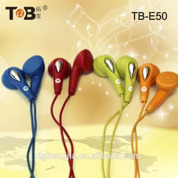 Colorful disposable earphones cheap for promotion airplane bus