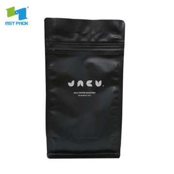 eco friendly recyclable coffee bag kraft with reusable zip lock and valve 1kg