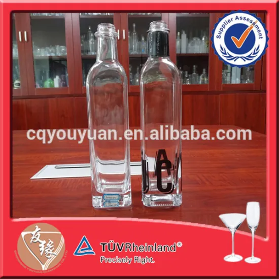 Screw Top Mchine Made Square Glass Bottle Oil Glass Bottles 500 ML