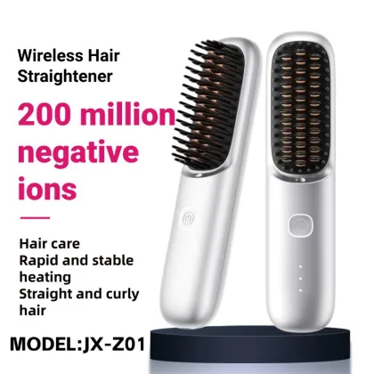 Professional Ionic Hair Comb: Fast PTC Heating Cordless Straightener