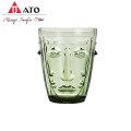 Green color Glasses humen Face Shot Glass cup