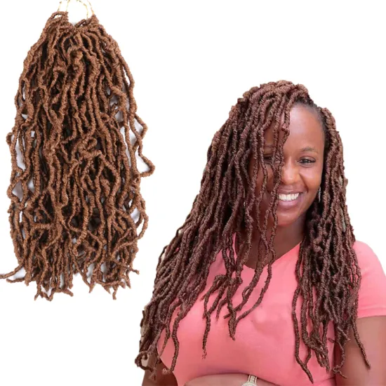 Synthetic New Locs Braiding Hair Extension Wavy Curl Faux Locs Crochet Hair Goddess Ombre Wholesale New Wavy Locs Bulk For Woman