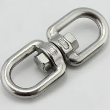 SS304 & SS316 Stainless Steel Chain Swivel Rings: Double-Ended Swivel Eye Hooks