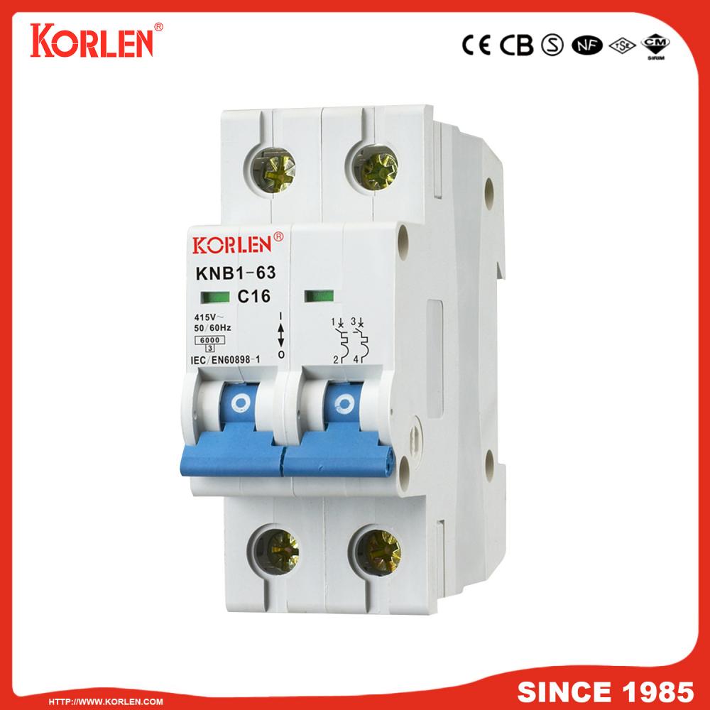 Miniature circuit breaker for household distribution box 6KA