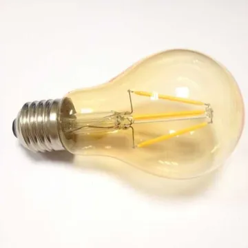 amber glass A60 led filament bulb