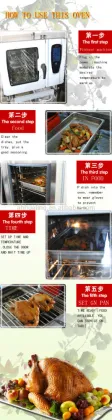hot sale 6 trays combi oven/Professional commercial combi oven with 6 trays
