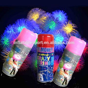 Factory wholesale silly string, party string spray , color party string