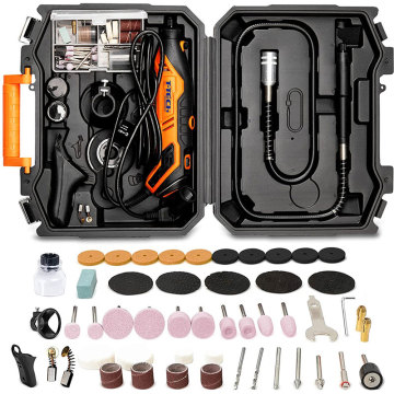 130W Dremel Tool Set: Comprehensive 183-Piece Accessory Kit for Versatile Grinding and Cutting
