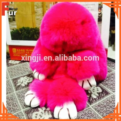 Hot Selling Lovely Rabbit / Rex Rabbit Fur Keychain
