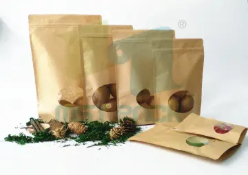 Kraft Paper Stand Up Bag With Clear Window