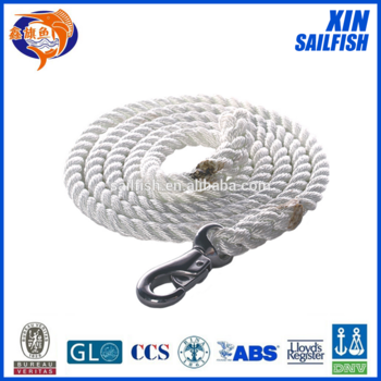 natrual white color 3 strand polypropylene rope flat 30m