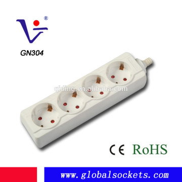 4ways Germany schuko Socket without master switch