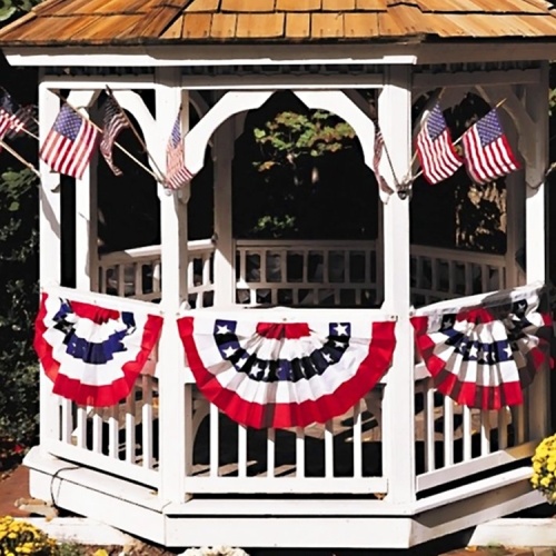 Customized USA Half Banner Decoration Pleated Fan Flag