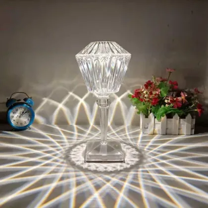Stylish Touch-Controlled Crystal Table Lamp Design