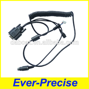 26AWG Mini DIN 6Pin, RJ11 4P4C Kabel melingkar
