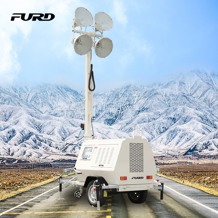 Portable Large Trailer Mobile Lighting Tower with Diesel Engine